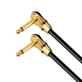 Guitar Patch Cables Right Angle 6Inch 15cm 1/4 Instrument for Effect Pedals