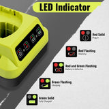 P117 Charger For Ryobi One+ P102 P108 P189 P197 P103 P105 P107 P190 P191 Battery