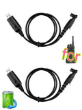 HD1 USB Programming Cable For Retevis RT29 RT29D NR30 RT48 RB23 Ham Radio 2 Pack