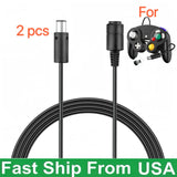 2 Pcs 6Ft NGC Controller Extension Cable Cord for Nintendo Wii/Gamecube Controll