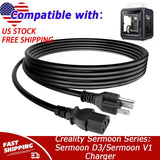 6ft 3D Printer Power Cord For Creality Sermoon Series:Sermoon D3/Sermoon V1