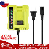 Replacement Charger For Ryobi 40V Battery Charger OP400 OP401 OP404 ZROP401