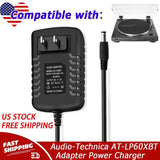 AC Adapter For Audio-Technica AT-LP60XBT Automatic Wireless Belt-Drive Turntable