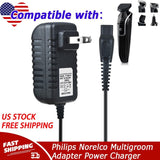 AC DC Adapter Charger Lead Cord For Philips Norelco Multigroom Series 3000 Power
