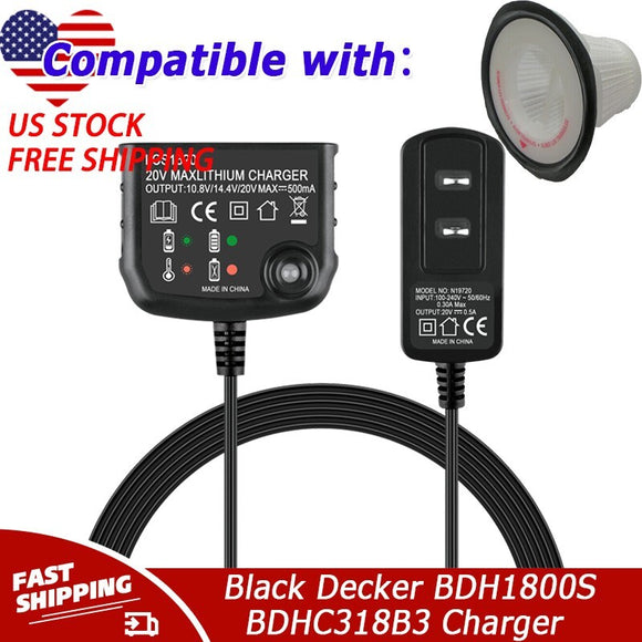 20V Lithium Battery Charger LCS1620 for Black Decker BDH1800S BDHC318B3
