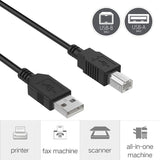 USB 2.0 Printer Cable For EPSON WF-2610 ET-2803 ET-2850 ET-5180 ET-4800 ET-4850