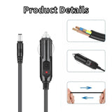 Car Male Plug 12V Adapter for Stanley FatMax JUMPiT 600A 700A 1000A Booster Cord