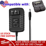 AC Adapter Charger For Zoom Effects Pedals AD-16 AD-16E AD-16A AD-16D Power Supp