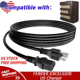 6ft UL AC/DC Power Cord Cable Lead for FENDER EXCELSIOR US