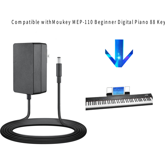 12V AC Adapter For Moukey MEP-110 MEP110 Digital Piano 88 Key Electric Keyboard