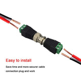 BNC Male Connector to 2 Screw Terminal Adapter for CCTV Surveillance Camera,CAT5