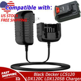 20V Lithium Battery Charger LCS1620 for Black Decker LCS120 LDX120C LDX120SB