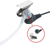 Walkie Talkie Headset 1 Pin Covert Acoustic Tube Earpiece with Mic (2 Pack)