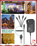 Power for Lemax 74295 Figurine Christmas Lighted Accessory With 3/4 Output Jacks