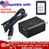 Charger for Barnes & Noble Nook GlowLight 3 Glowlight Plus, Nook 10 in BNRV200