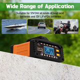 Car Battery Charger 20A, 12V 24V LiFePO4 Lead Acid Automatic Smart Battery Maint