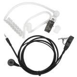 (2 Pcs) Walkie Talkie Headset 1 Pin Covert Acoustic Tube Earpiece with Mic