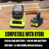 P117 Charger For Ryobi One+ Ryobi ONE+ 12V-14.4V NiCad NiMh /18V Lithium Battery