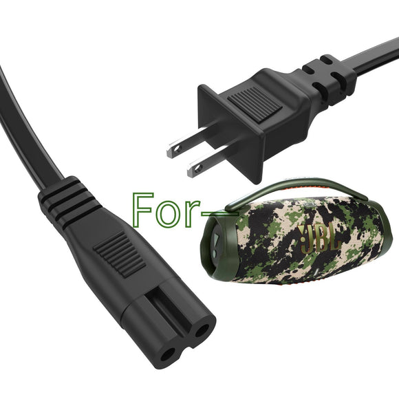 2-Prong AC IN Power Cord For JBL Boombox 3 Portable Waterproof Speaker