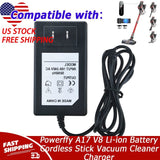 30V Charger For Powerffy A17 V8 Li-ion Battery Cordless Stick Vacuum Cleaner