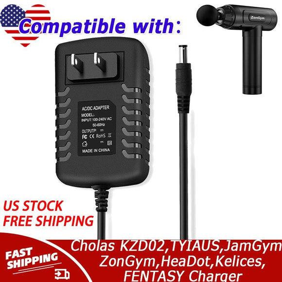 12.6V Gun Charger For Cholas KZD02,TYIAUS,JamGym,ZonGym,HeaDot,Kelices,FENTASY