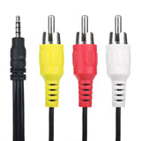 3.5mm to 3RCA AV A/V TV Video Cable Cord Lead for Samsung Video Camera Camcorder