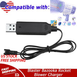 Charger for Bubble Machine Gun for Blaster Bazooka Rocket Blower