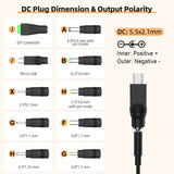 6V 1A AC/DC Adapter Charger with 5.5mm x 2.5mm / 2.1mm Tip Adapter with 10 Plug