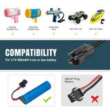 3.7V Battery Charger with SM-2P Plug USB Li-Ion Battery Charger for RC Car Amphi