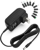 6V 1A AC/DC Adapter Charger with 5.5mm x 2.5mm / 2.1mm Tip Adapter with 10 Plug
