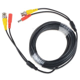 65FT BNC Cable Security Camera Wire Cord with BNC Connectors & RCA Adapter Black