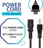UL 6FT Power Cord For Pantum P2502W M6552nw M7102DW M29DW Printer