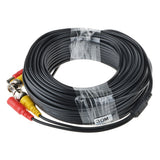 98ft BNC Cable Security Camera Wire Cord with BNC Connectors & RCA Adapter Black