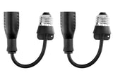 2Pcs Light Socket Converter Suitable for Indoor Outdoor Porch Garage Patio Use