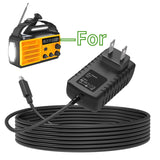 AC/DC Adapter Charger for Puiuisoul 091 Solar Hand Crank Weather Radio