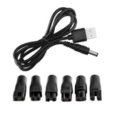 7 PCS Power Cord 5V USB adapter for Norelco 8000X 8500X 8900 9300 9700 Shavers