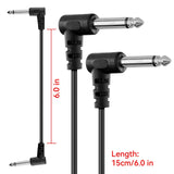 3Pack - 6 Inch Guitar Patch Cable Guitar Effect Pedal Cables