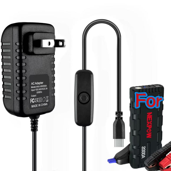 AC Adapter For Nexpow G17 2000A Peak 18000mAh jump starter
