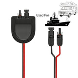 10FT Solar Extension Cable 10AWG Waterproof Entry Gland for RV Boat Camper