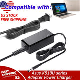 65W AC Adapter Charger For Asus K510U series K510UF-BR048T Power Supply Cord