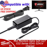20V Adapter Charger For MSI Monitors Optix G24 G27 G32 Series G241 G241V