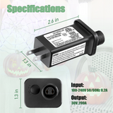 30V 0.2A LED Controller with Extension Cord for Halloween Inflatable Decorations