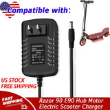 Replacement Charger for Razor Power Core 90 E90 Hub Motor Electric Scooter Power
