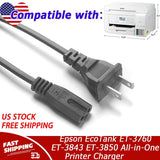 5ft AC Power Cord Cable For Epson EcoTank ET-3760 ET-3850 All-in-One Printer