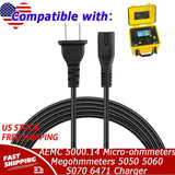 AC Power Cord For AEMC 5000.14 Micro-ohmmeters Megohmmeters 5050 5060 5070 6471