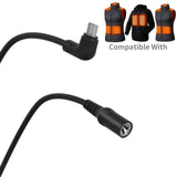 2-Pack 12V USB-C to DC Adapter Cable for Heated Jacket Milwaukee M12 AEG