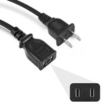 5ft Black Male-to-Female AC Power Cable for Ever Start 1200A 750A Jump Starter