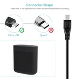 Micro USB Cable for Wyze Cam v3, Nest, Arlo Q, Blink, Ring Mini Cam