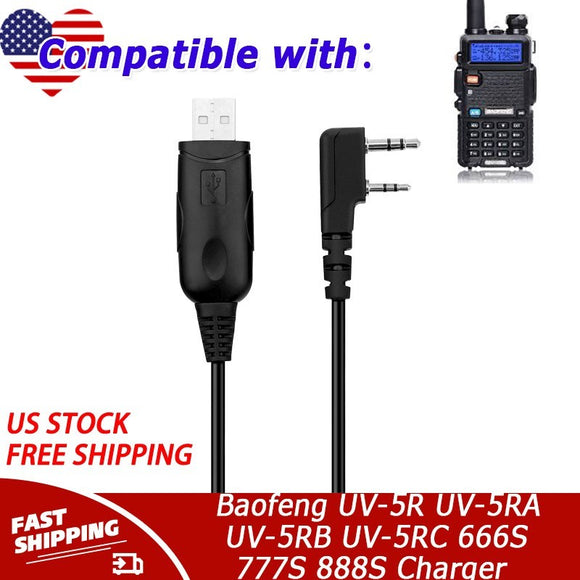 USB Programming Cable + CD for Baofeng UV-5R UV-5RA UV-5RB UV-5RC 666S 777S 888S