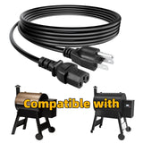 6ft UL 16AWG AC Power Cord for Traeger Pro Model 575 / 780 Wood Pellet Grill